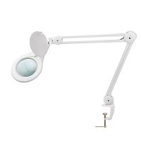 Лупа на струбцине REXANT, круглая, 5D, с подсветкой 56 SMD LED, белая | код 31-0403 | REXANT