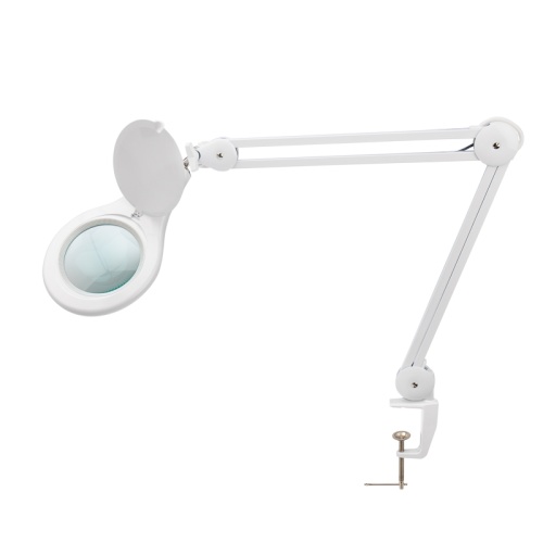 Лупа на струбцине REXANT, круглая, 5D, с подсветкой 56 SMD LED, белая | код 31-0403 | REXANT