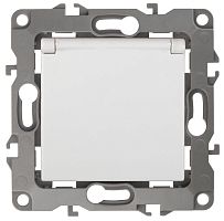 Механизм розетки 1-м СП 12 12-2103-01 16А IP20 16AX 250В 2P+E Schuko защ. шторки с крышкой бел. | код Б0014693 | Эра