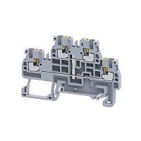 Клемма 2х-ярусная push-in OptiClip CPDL-2,5-2L-I-S-серый | код 331864 | КЭАЗ