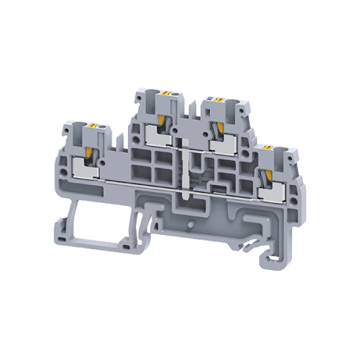 Клемма 2х-ярусная push-in OptiClip CPDL-2,5-2L-I-S-серый | код 331864 | КЭАЗ
