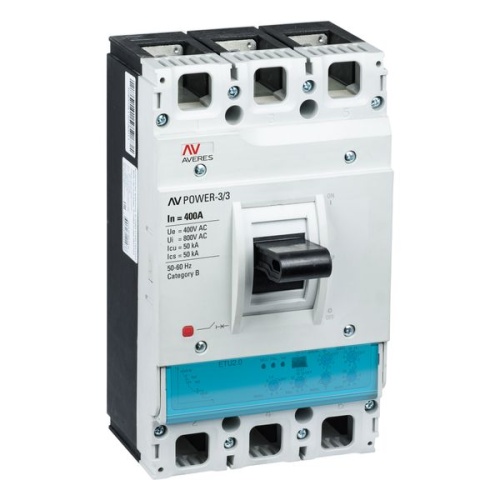 Автоматический выключатель AV POWER-3/4 4P 400А 50kA ETU2.0 EKF AVERES | код mccb-34-4P-400-2.0-av | EKF