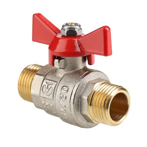 Кран шар. BASE, рукоятка бабочка 1/2" нар.-нар. | код. VT.219.N.04 | VALTEC