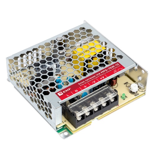 Блок питания 12В MPS-75W-12 Proxima | код mps-75w-12 | EKF Блок питания 12В MPS-75W-12 Proxima | код mps-75w-12 | EKF