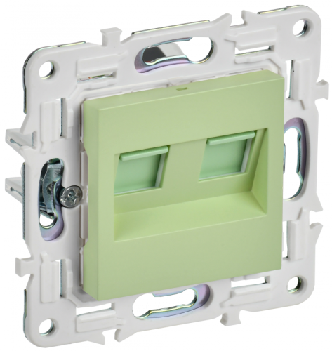 SKANDY Роз. комп. 2-ая RJ45 кат.6 SK-K04M мятн. IEK | код SK-K20-2-K06 | IEK