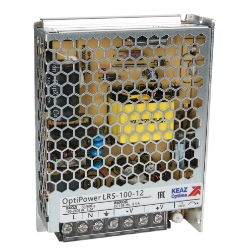 Блок питания OptiPower LRS 100-12 8.5A | код 328878 | КЭАЗ