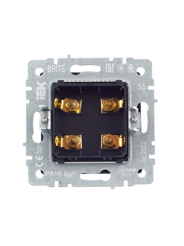 BRITE Аудиорозетка 4-мест. РА10-БрЧ черн. IEK | код BR-S40-K02 | IEK фото 3