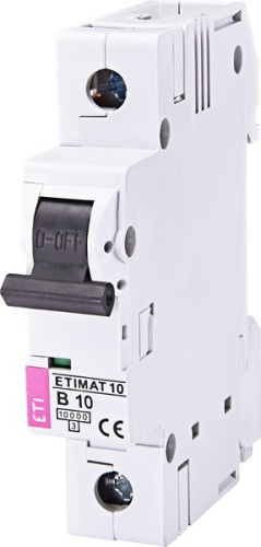 Автоматический выключатель ETIMAT 10 1p B 10А (10 kA) | код 002121714 | ETI
