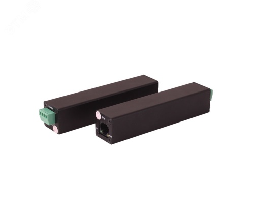 Удлинитель (передатчик+приёмник) PoE (VDSL) 1хRJ45 10/100 Мб/с, IP30, до 500 м | код TR-IP1PoE(500m) | OSNOVO