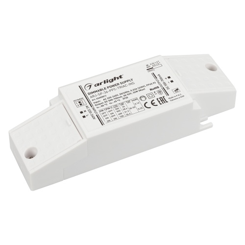 Блок питания ARJ-36-PFC-TRIAC-A (36W, 500-700mA) (ARL, IP20 Пластик, 5 лет) | Код. 26058 | Arlight