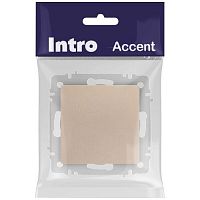 Выключатель Intro Accent 6-101-04 , 10А-250В, IP20, СУ, AL/CU, шампань | код Б0063464 | ЭРА