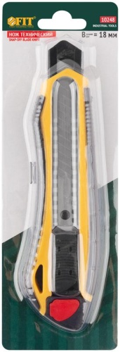 Нож технический 18 мм усиленный прорезиненный | код 10248 | FIT фото 3