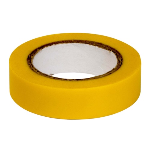 Лента изоляционная ПВХ 19x0,15 20м в рулоне Желтая | код PVC192015Y | DKC