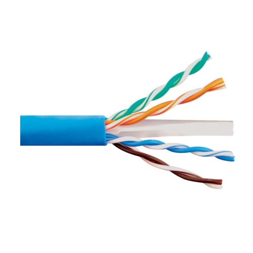 Кабель LANMASTER UTP, 4 пары, кат. 6, с перегородкой, 550Mhz, LSZH, синий, 305 м | код LAN-6EUTP-LSZH-BL | LANMASTER