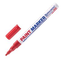 Маркер-краска лаковый (paint marker) 2 мм, КРАСНЫЙ, НИТРО-ОСНОВА, алюминиевый корпус, BRAUBERG PROFESSIONAL PLUS, 151440 | код 151440 | BRAUBERG