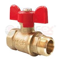 Кран шаровой OPTIMA 11Б27фт1М 1/2' ВН ручка бабочка | код. VF.218.L0B1.012 | Valfex