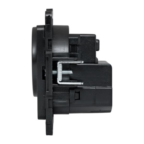 Стокгольм Механизм Розетки 1-местной с/з, USB 2A 16А винтовые клеммы черный с защ. штор. EKF | код EZR16-2USB-typeA | EKF фото 5