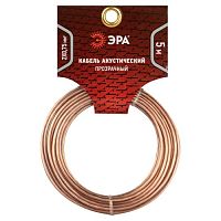 Кабель акустический 2х0,75 мм2 прозрачный, 5 м | код Б0059297 | ЭРА