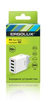 Адаптер сетевой ELX-РA02QC-C01 36Вт 4USB 100-220В 5-9В/3А 1QC+3/3А коробка бел. | код 15292 | Ergolux