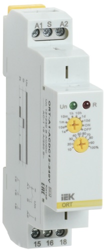 Реле задержки включения ORT 1 контакт 12-240В AС/DC | код ORT-A1-ACDC12-240V | IEK