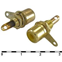 Разъём RCA RUICHI 7-0234Y GOLD/RS-115G, 50 В | код 62920 | Ruichi
