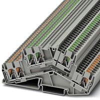 Двухъярусные клеммы PTTBS 2,5-TWIN/U-OG/O-GN | код 1032733 | PHOENIX CONTACT