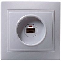 Розетка телефонная 2xRJ12 КВАРТА, белый | код. EIK10-K01-DM | IEK