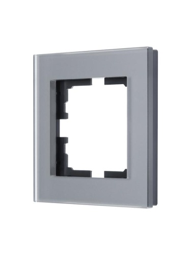 Рамка 1-местн. гориз. VESNA стекло асфальт матов. LEZARD 742-M6980-146