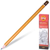 Карандаш чернографитный KOH-I-NOOR 1500, 1 шт., HB, без резинки, корпус желтый, заточенный, 15000HB01170RU | код 180492 | KOH-I-NOOR