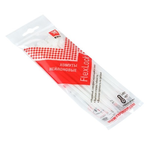 Хомут P6,6 стандартный (б), 3,6x150 (100шт) FlexLock PROxima | код plc-fl-ctsw-3.6x150 | EKF фото 2