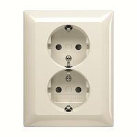 Basic 55 - Розетка 2x2P+E нем. стд. (сл.кость) | код 2TKA00003903 | ABB