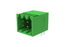 MC-DPG3.5H06-3500 Разъем штекерный серии MC, шаг 3.5мм, 6 конт., двухур.,горизонт. подкл., зел., шт | код MC-DPG3.5H06-3500 | SUPU