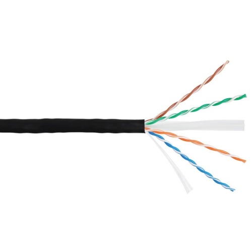 Кабель LANMASTER UTP, 4 пары, кат. 6, с перегородкой, 550Mhz, LSZH, черный, 305 м | код LAN-6EUTP-LSZH-BK | LANMASTER