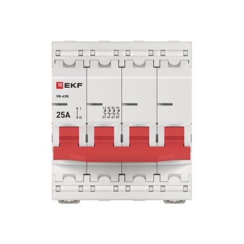 Выключатель нагрузки 4п 25А ВН-63N PROxima | код S63425 | EKF фото 5 Выключатель нагрузки 4п 25А ВН-63N PROxima | код S63425 | EKF фото 5