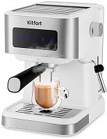 Кофеварка рожковая Kitfort КТ-7139 1050Вт белый/нержавеющая сталь | код 1982301 | KITFORT