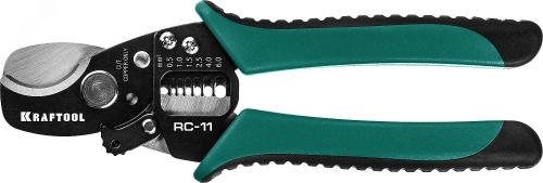 Кабелерез RC-11 д.11 мм 0.5-6 мм2 съемник изоляции | код 22696-2 | KRAFTOOL Кабелерез RC-11 д.11 мм 0.5-6 мм2 съемник изоляции | код 22696-2 | KRAFTOOL