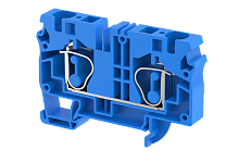 Клемма проходная пружинная 16 мм2, на 3 подключения, синяя SQ16-1X2-BLUE | код 2106050001 | Elmex