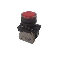 Кнопка КМЕ4520мЛС-220В-красный-2но+0нз-цилиндр-индикатор-IP54-КЭАЗ | код 354467 | КЭАЗ