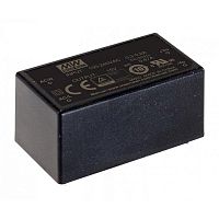 Источник питания AC-DC, 8.3Вт, вход 80...264В AC 47...440 Гц, выход 3.3В/2.5А, изоляция 4000В AC, в кожухе 45.7х25.4х21.5мм, -40...+85C | код MPM-10-3.3 | MeanWell