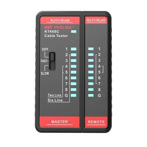 LAN-тестер кабельный KT 468С PROLINE (КВТ) | код 88552 | КВТ