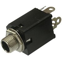 Разъём аудио SZC-0079/stereo 6.35 мм, гнездо на плату | код 107702 | SZC