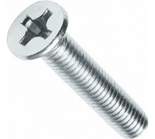 Винт DIN965 М5х20 потайная голова класс прочности 4.8 покрытие цинк | код DIN965-М5х20 | Крепдил
