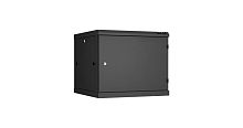 Настенный разборный шкаф TLK 19, 9U, металлическая дверь, Ш600хВ503хГ600мм, 2 пары монтажных направляющих, черный | код TWC-096060-R-M-BK | TLK