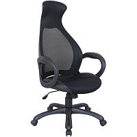 Кресло офисное BRABIX PREMIUM Genesis EX-517, пластик черный, ткань/экокожа/сетка черная | код 531574 | BRABIX