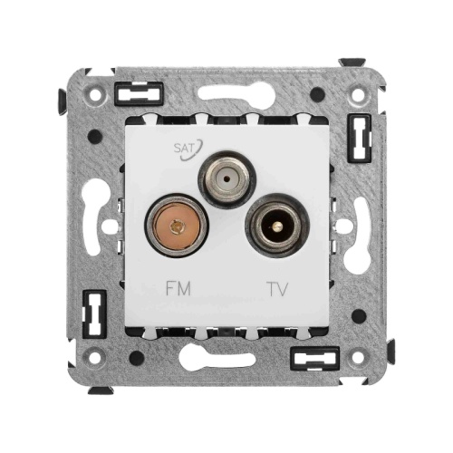 Розетка TV-FM-SAT в стену, Avanti, Белое облако | код 4400533 | DKC