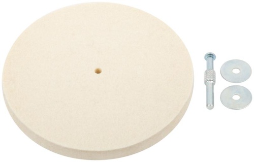 Круг полировальный фетровый со штифтом 150мм FIT 38715 фото 2 Круг полировальный фетровый со штифтом 150мм FIT 38715 фото 2