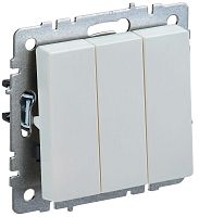 BRITE Выключатель 3-клавишный 10А ВС10-3-0-БрЖ жемчуг | код BR-V30-0-10-K36 | IEK