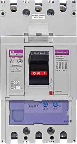 Автоматический выключатель EB2 400/3S 400А 3р (50кА) | код 004671102 | ETI