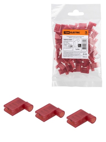 Разъем флажковый изолированный РФИ-М 1,5-6,3 (50 шт.) TDM | код SQ0522-0201 | TDM