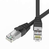 Патч-корд экранированный SLIM CAT6A S/FTP 4х2, 28 AWG, LSZH, чёрный, 5м | код RN6ASF4550BK-28 | DKC